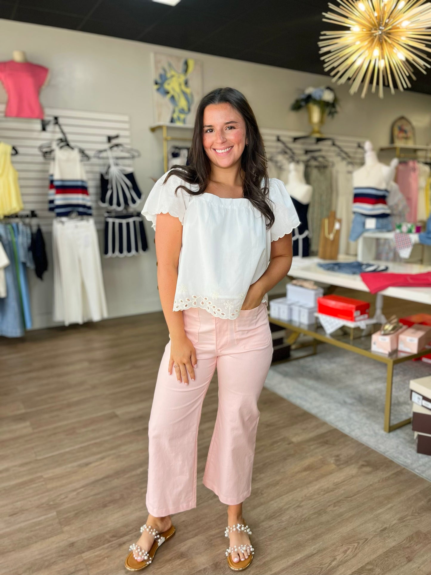 Pink Sands Cropped Pants