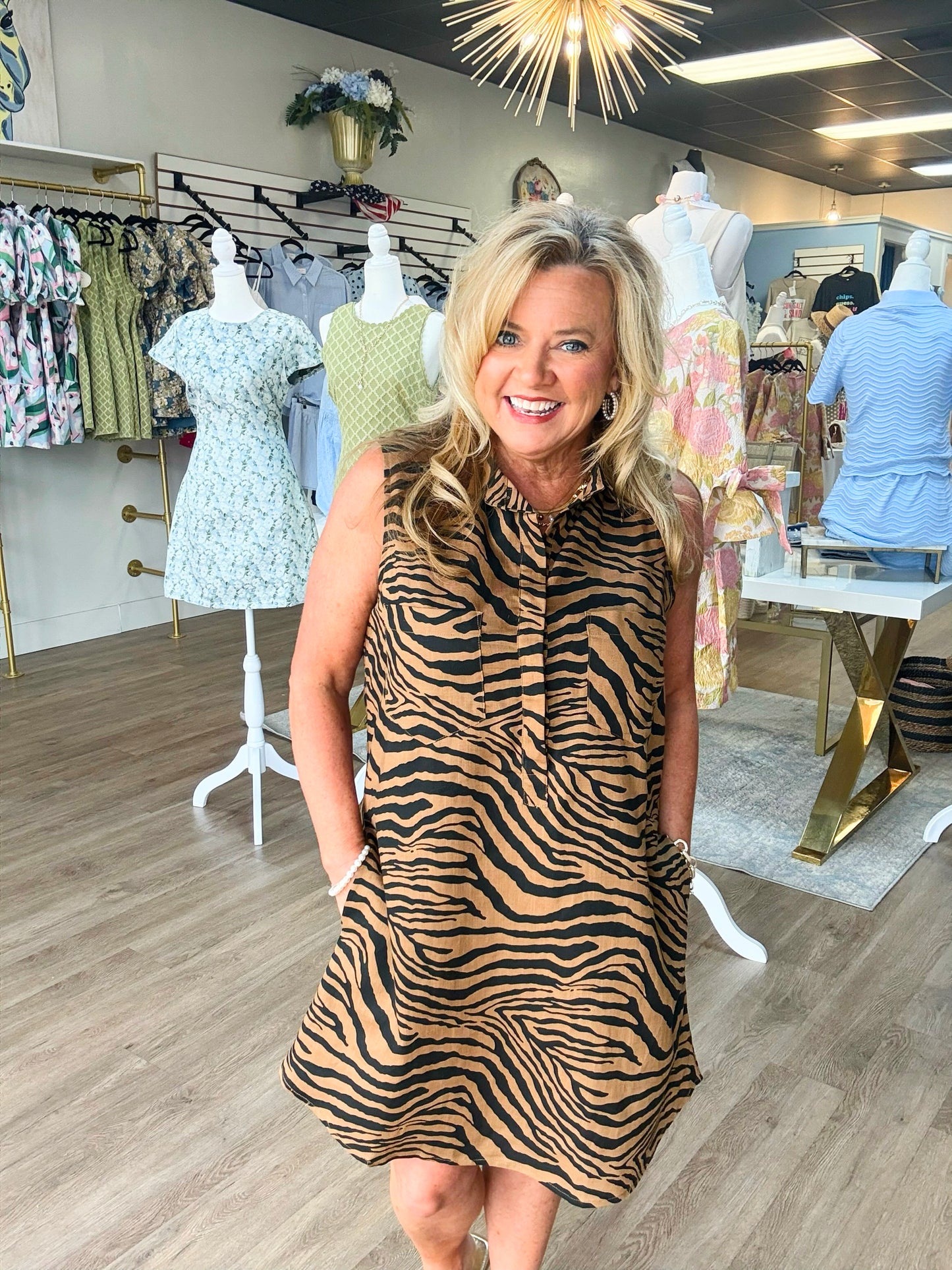 Tiger Takeover Pocket Dress