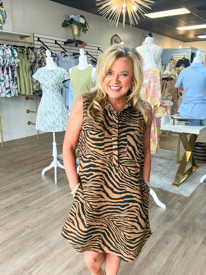 Tiger Takeover Pocket Dress