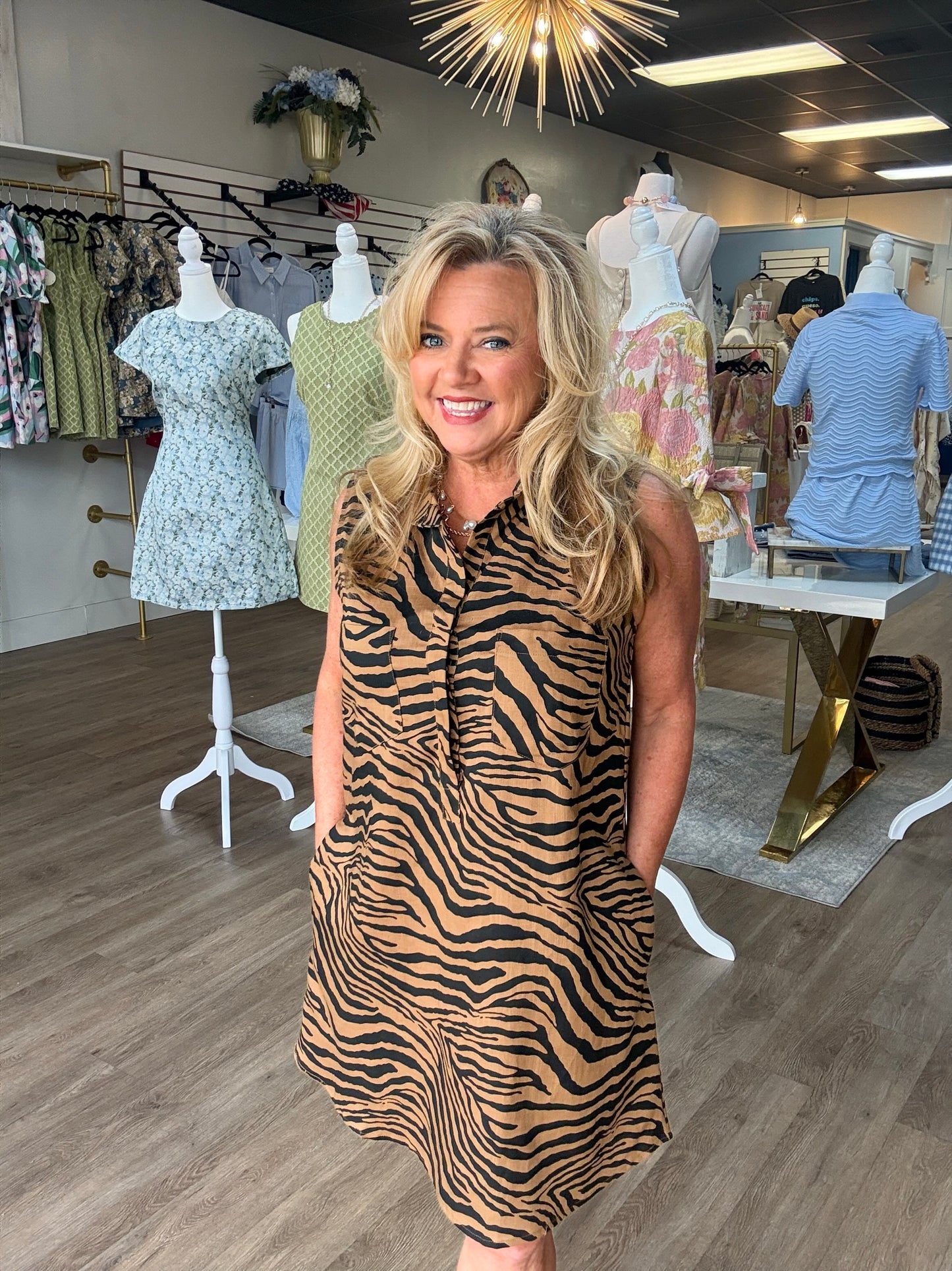 Tiger Takeover Pocket Dress
