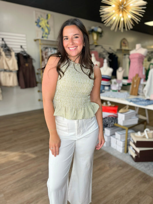 Olive You Smocked Top
