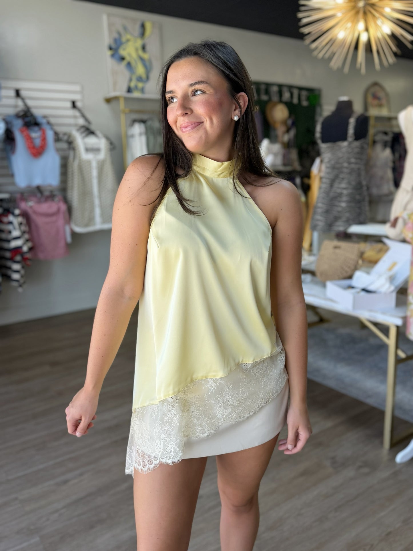 Sunshine & Lace Halter Top