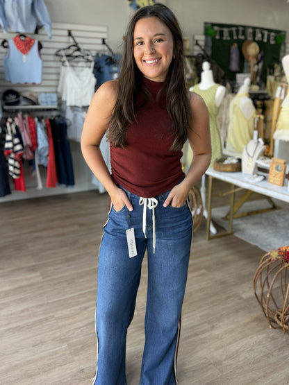 Side Stripe Yoga Jeans