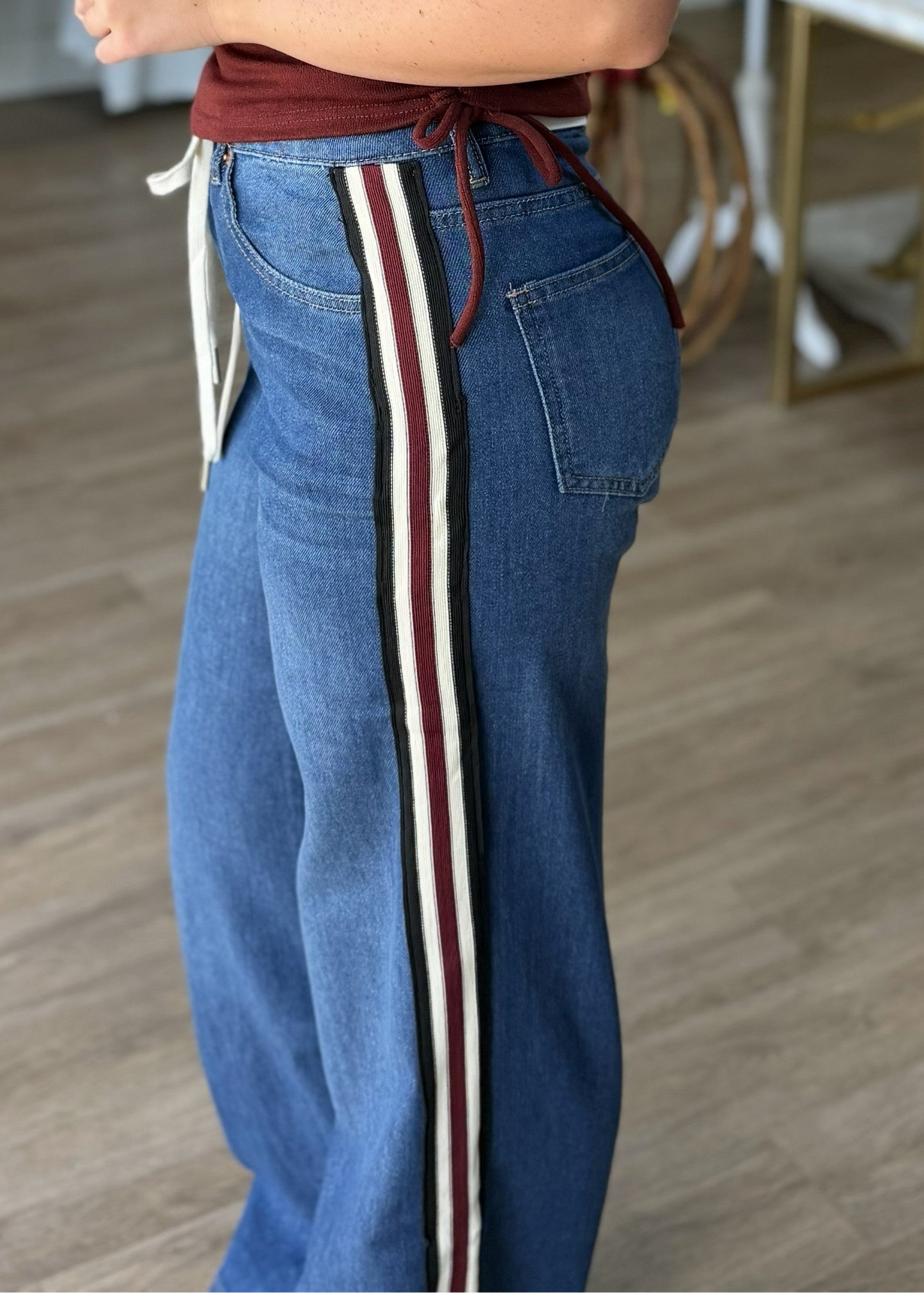Side Stripe Yoga Jeans