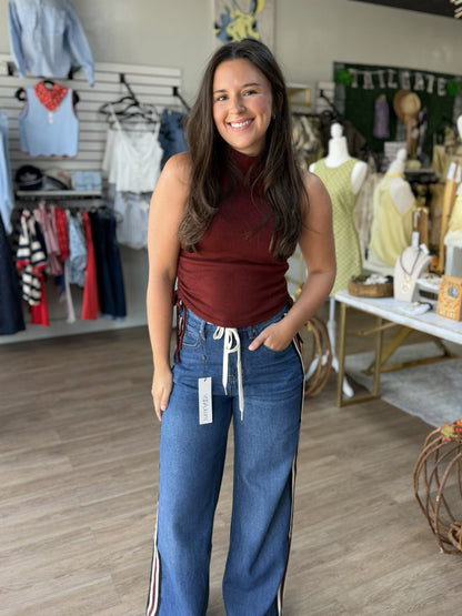 Side Stripe Yoga Jeans