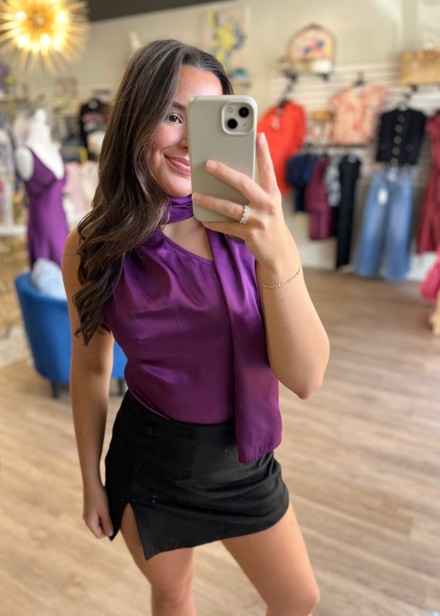 Shadow Skort - Black Suede Skort