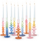 Tie Dye Handblown Glass Candleholders