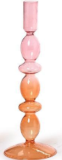Tie Dye Handblown Glass Candleholders