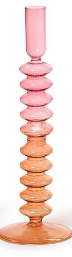 Tie Dye Handblown Glass Candleholders