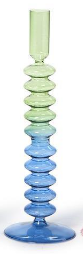 Tie Dye Handblown Glass Candleholders