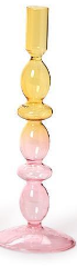 Tie Dye Handblown Glass Candleholders