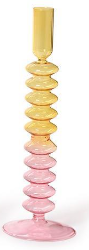Tie Dye Handblown Glass Candleholders