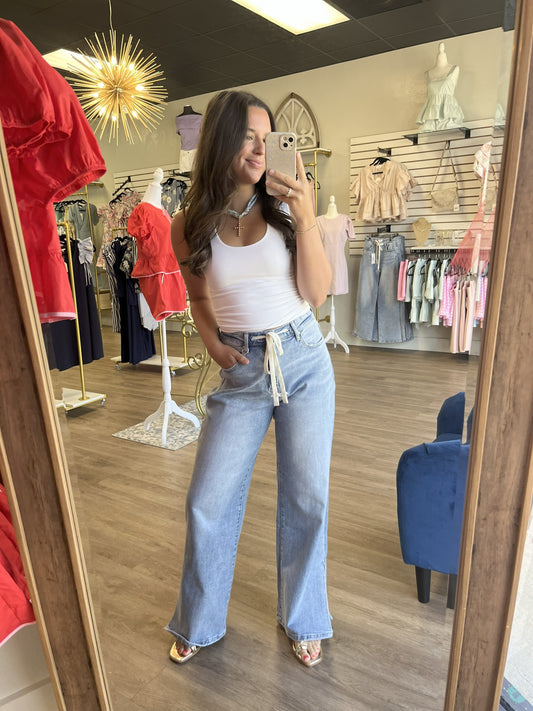 Stevie Drawstring Jeans