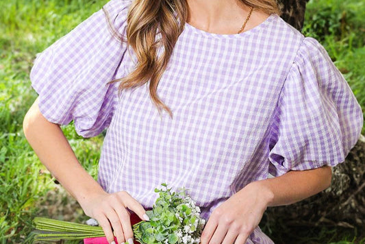 Daydream - Gingham Check Blouse