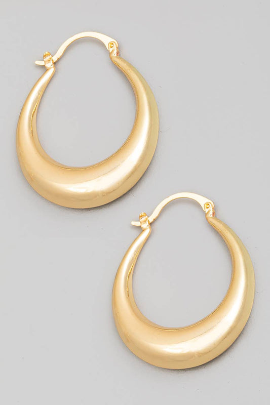 Oval Pincatch Hoop Earrings