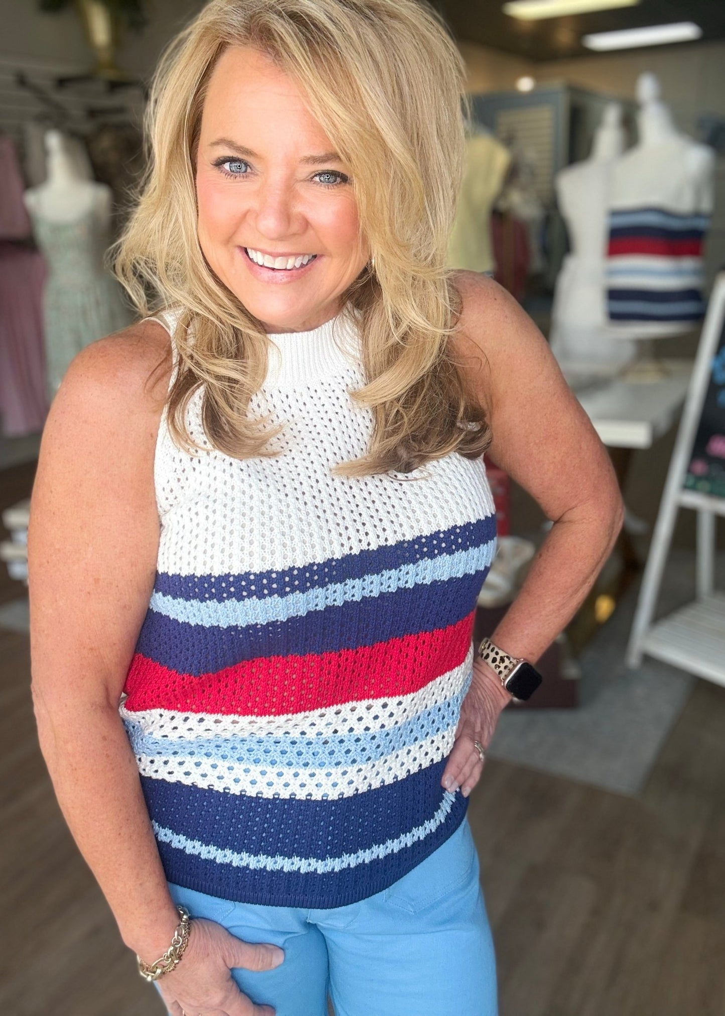 Americana Breeze Crochet Tank - ElleBoutiqueZachary