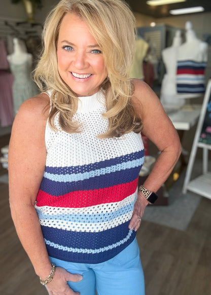 Americana Breeze Crochet Tank - ElleBoutiqueZachary