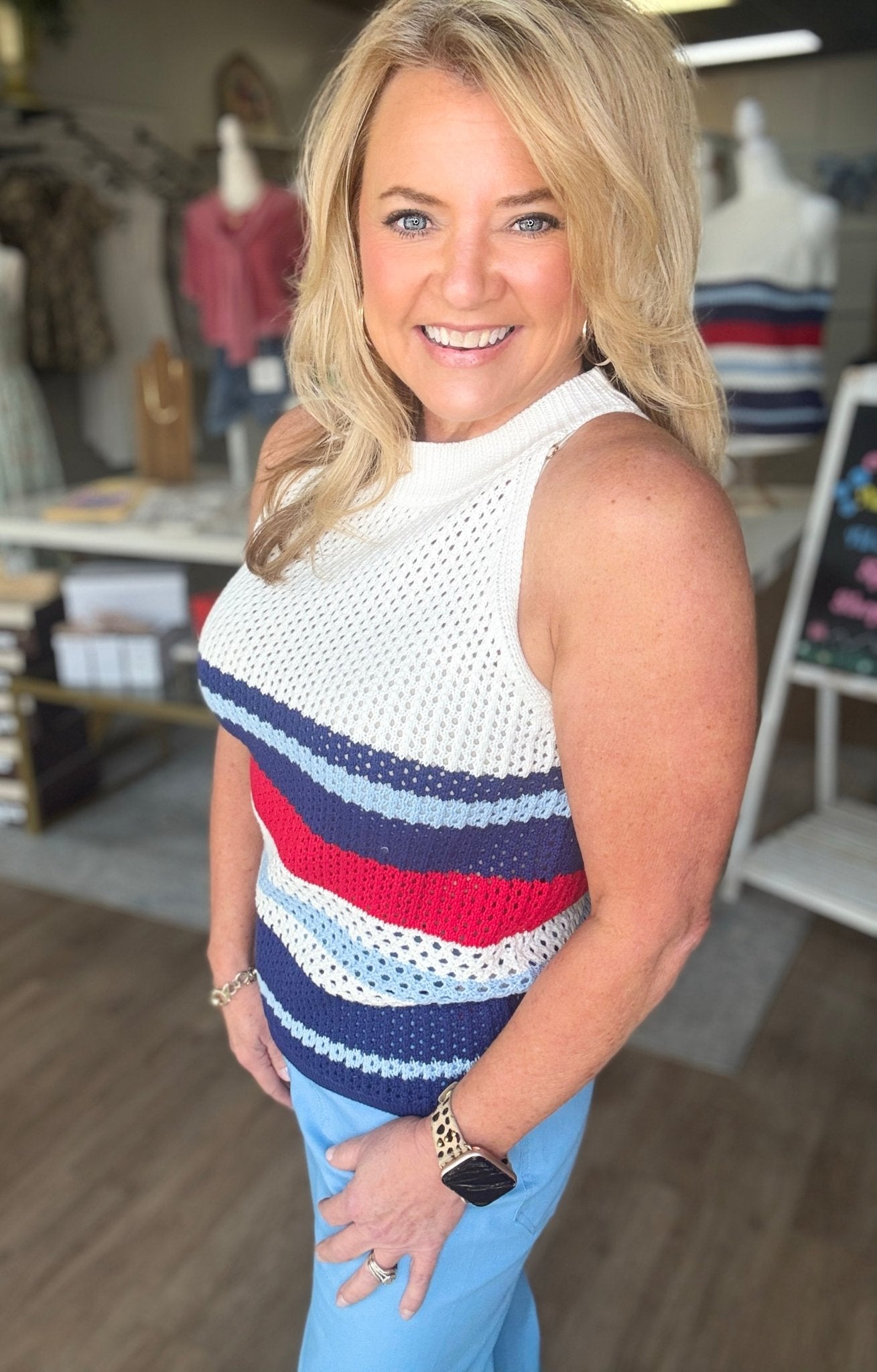 Americana Breeze Crochet Tank - ElleBoutiqueZachary