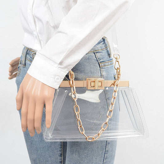 Double the Clutch Clear Purse