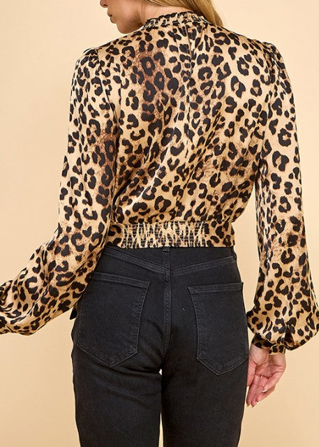 Leopard Silk Blouse