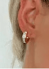 Bagette Diamond Huggie Earrings - ElleBoutiqueZachary
