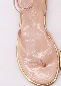 Barely There Nude Lace - Up Sandal - ElleBoutiqueZachary