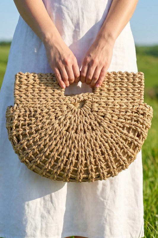 Beachside Beauty Half Moon Handbag - ElleBoutiqueZachary