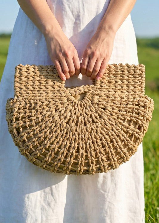 Beachside Beauty Half Moon Handbag - ElleBoutiqueZachary