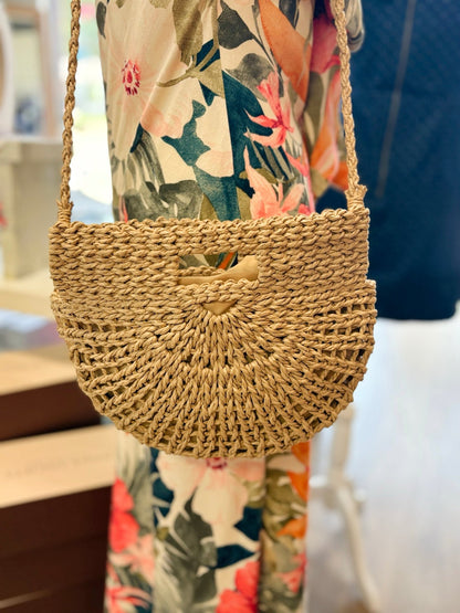 Beachside Beauty Half Moon Handbag - ElleBoutiqueZachary