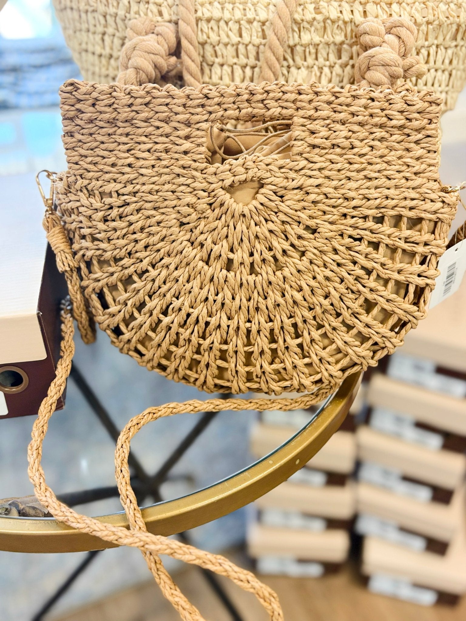 Beachside Beauty Half Moon Handbag - ElleBoutiqueZachary