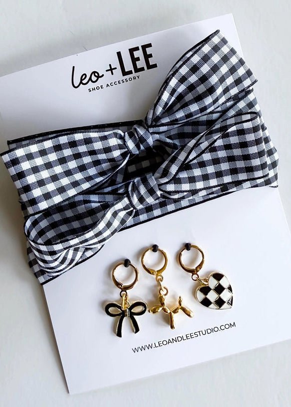 Black Gingham Shoelace - ElleBoutiqueZachary