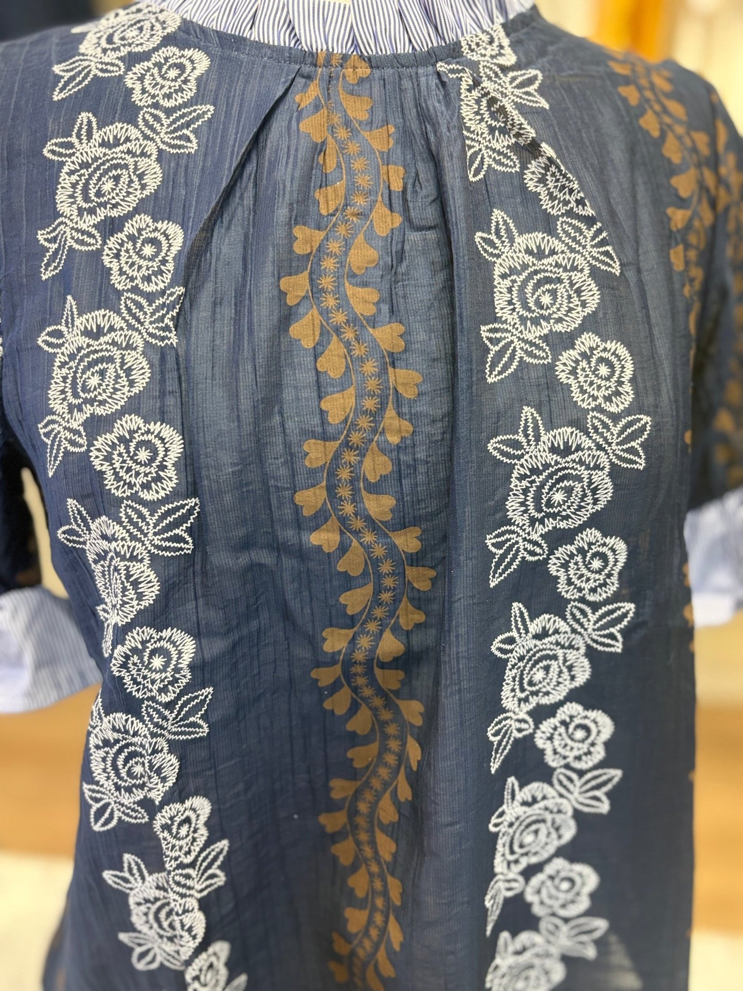 Bluebonnet Breeze Embroidered Blouse - ElleBoutiqueZachary