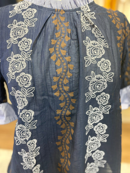 Bluebonnet Breeze Embroidered Blouse - ElleBoutiqueZachary