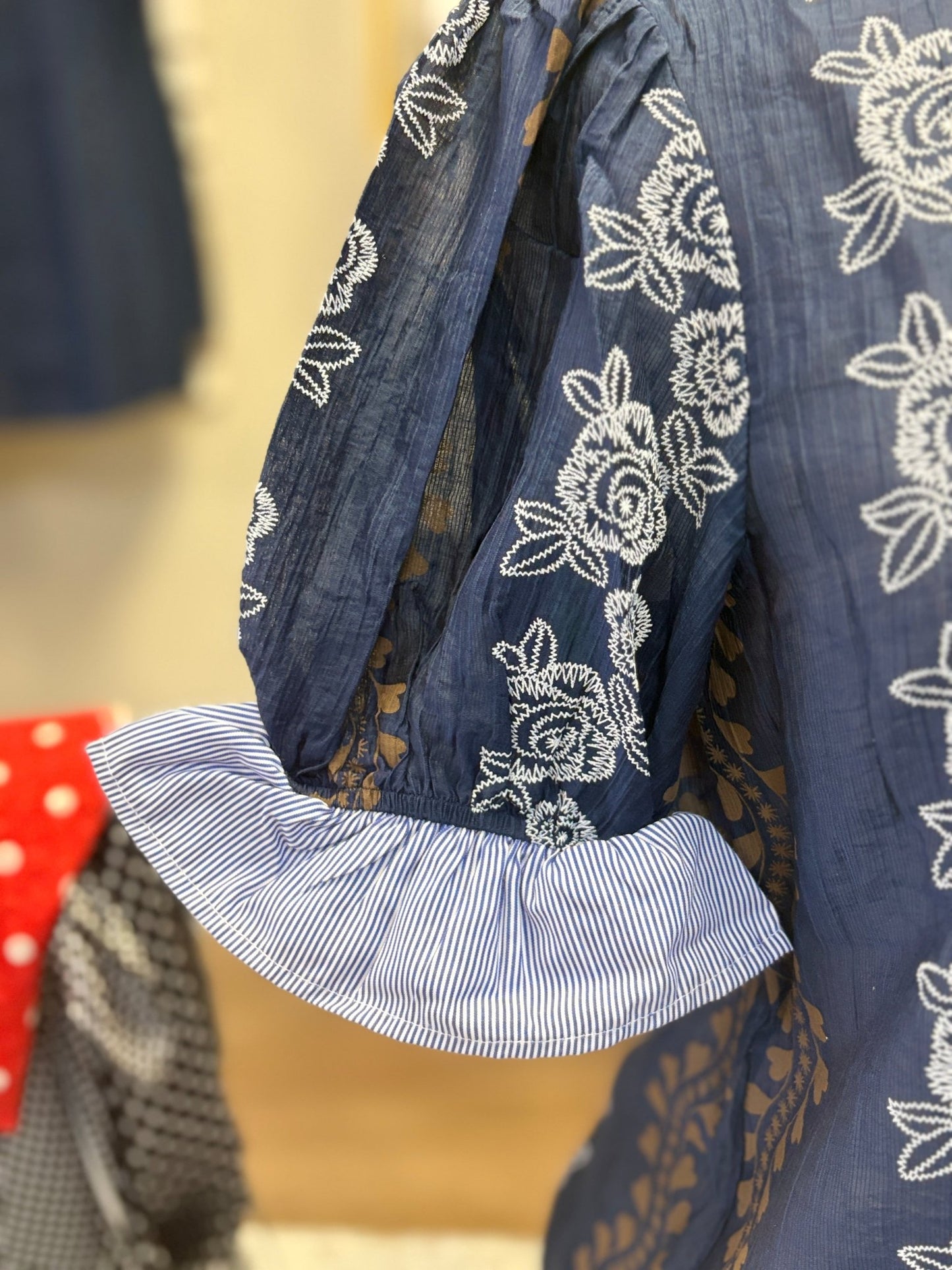 Bluebonnet Breeze Embroidered Blouse - ElleBoutiqueZachary