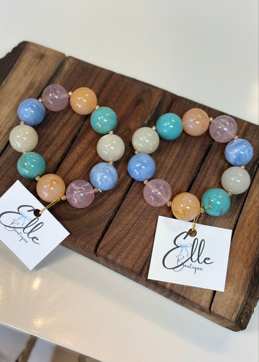 Boardwalk Bliss Pastel Beaded Bracelet - ElleBoutiqueZachary