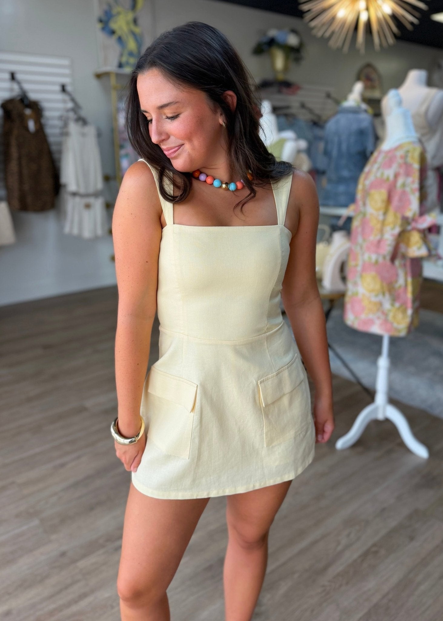 Buttercream Brunch Linen Romper - ElleBoutiqueZachary