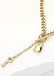 Gold Key & Lock Toggle Necklace: Gold