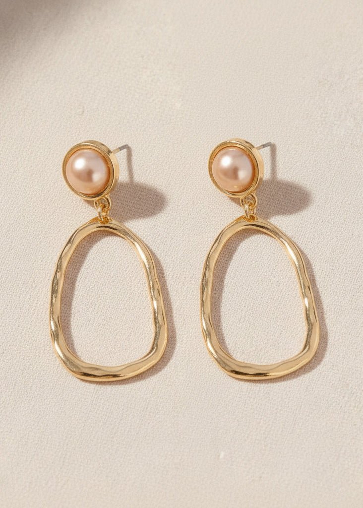 Champagne Glow Abstract Drop Earrings - ElleBoutiqueZachary