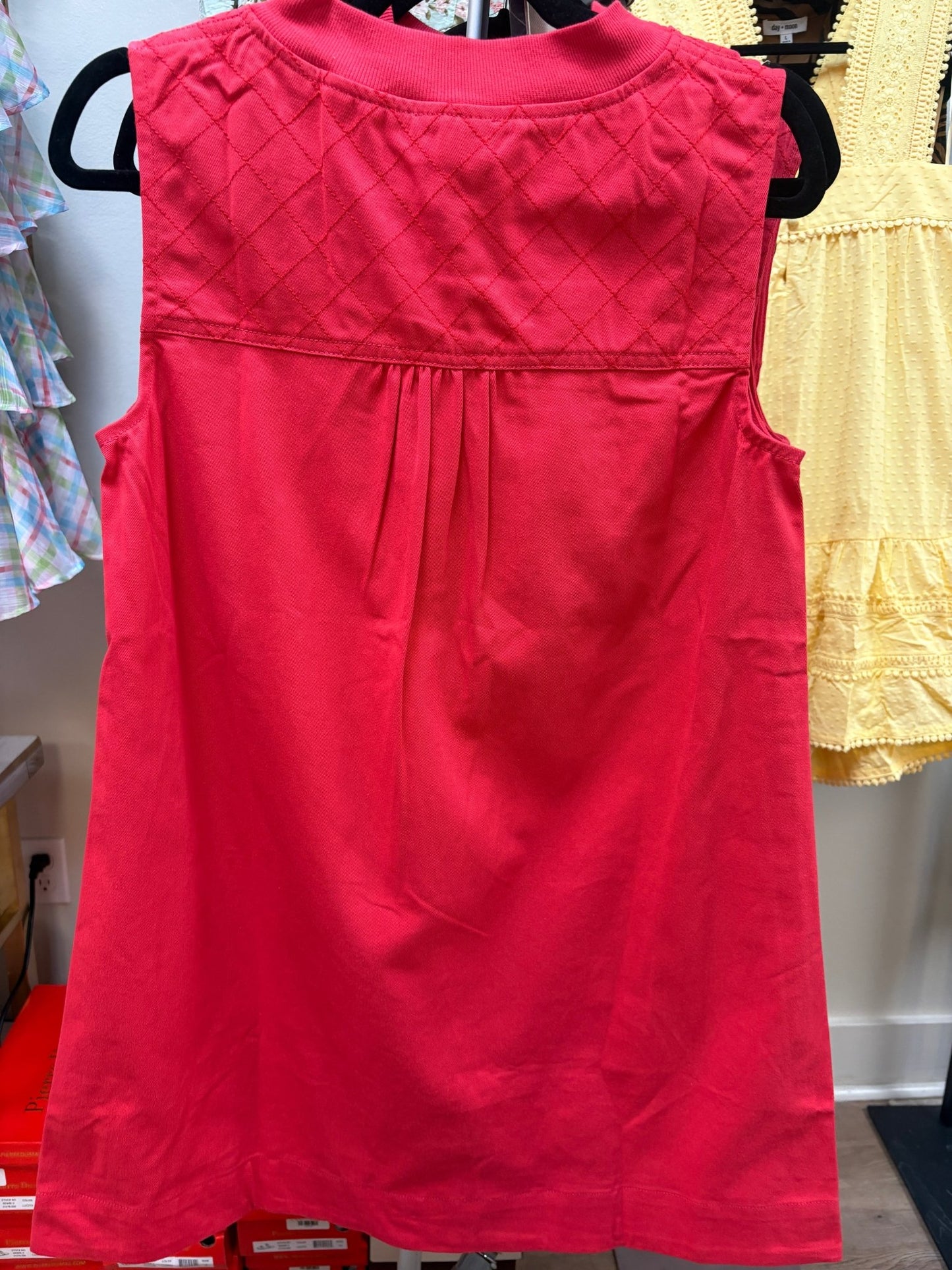 Cherry Red Half Zip Denim Dress - ElleBoutiqueZachary