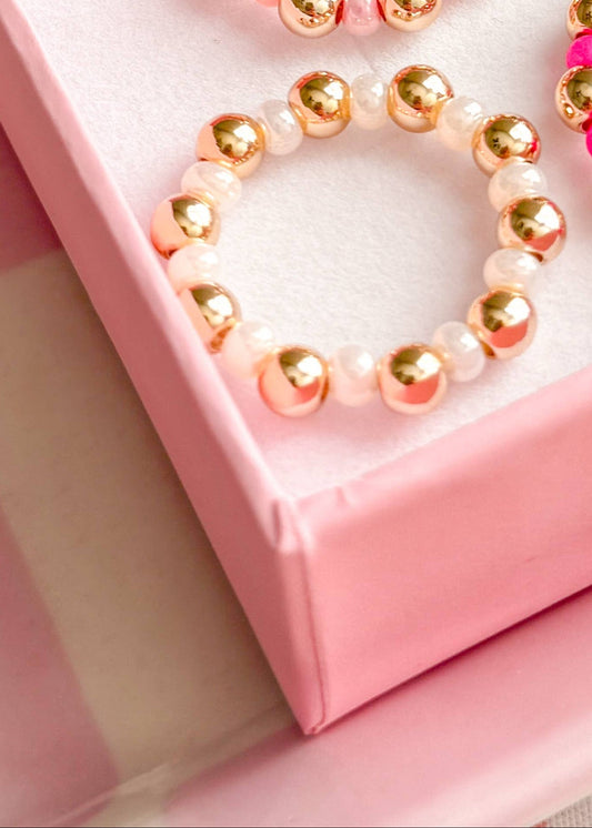 Chloe Ring: Pearl White / 6 - 7 Ring Size - ElleBoutiqueZachary
