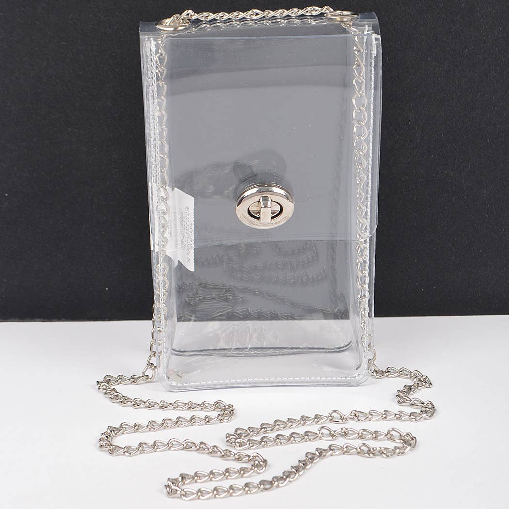 Crissy Crossbody Bag: Clear Gold