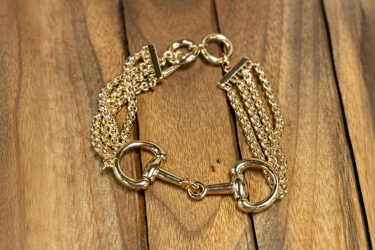 Derby Charm Horsebit Chain Bracelet - ElleBoutiqueZachary