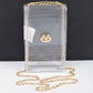 Crissy Crossbody Bag: Clear Gold