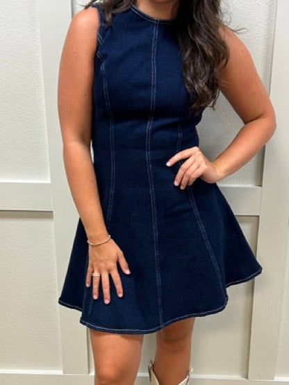 Emma Nicole Denim Bow Dress - ElleBoutiqueZachary