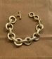 Golden Matte Link Toggle Bracelet