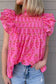 Paloma Pink Ruffle Top