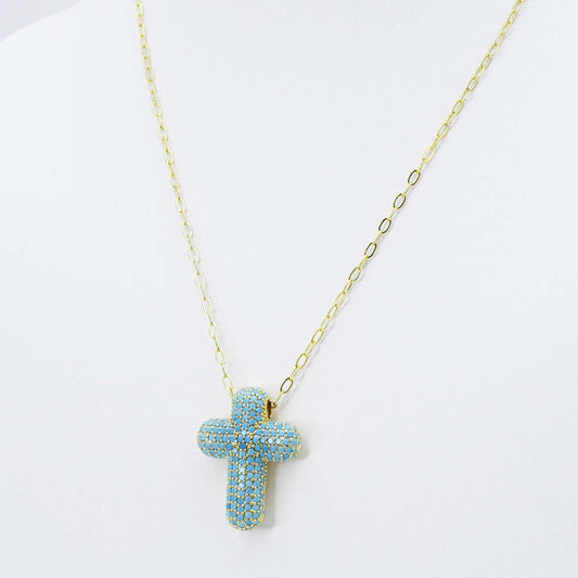 Faith & Grace Gold Cross Necklace - ElleBoutiqueZachary