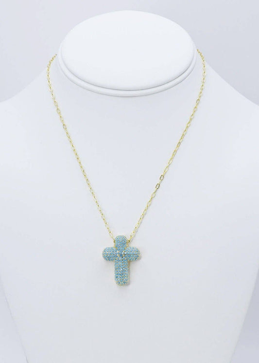 Faith & Grace Gold Cross Necklace - ElleBoutiqueZachary