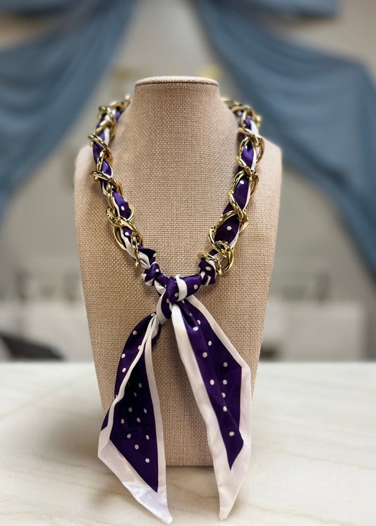 Game Day Scarf/Chain Necklace - ElleBoutiqueZachary
