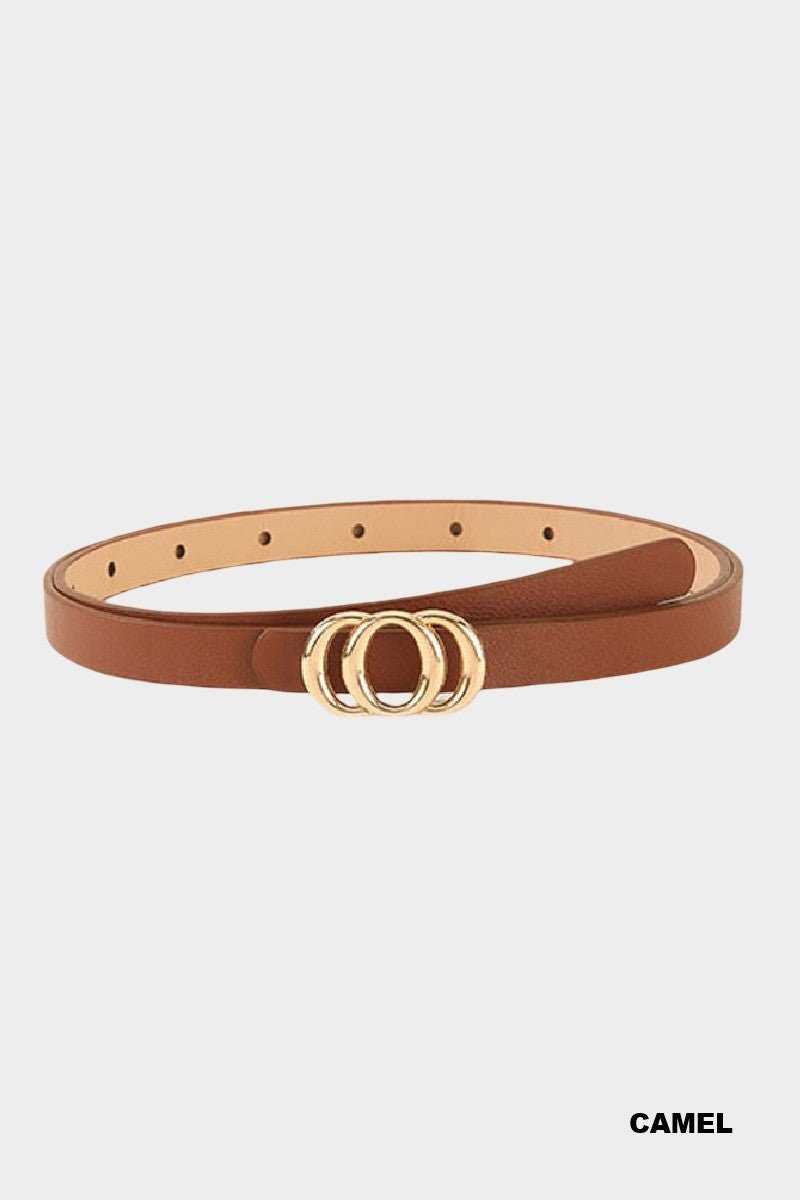 Gold Buckle Belt – Camel & Leopard Adjustable Belt - ElleBoutiqueZachary